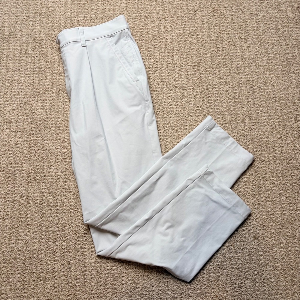 Nike Golf Slim Fit Pants Mens 32x32 (32x29) Light Grey Performance Trousers